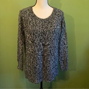 Joe Fresh Women's Black and White Knit Sweater